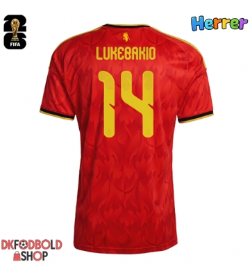 Belgien Dodi Lukebakio #14 Hjemmebanetrøje VM 2026 Kort ærmer